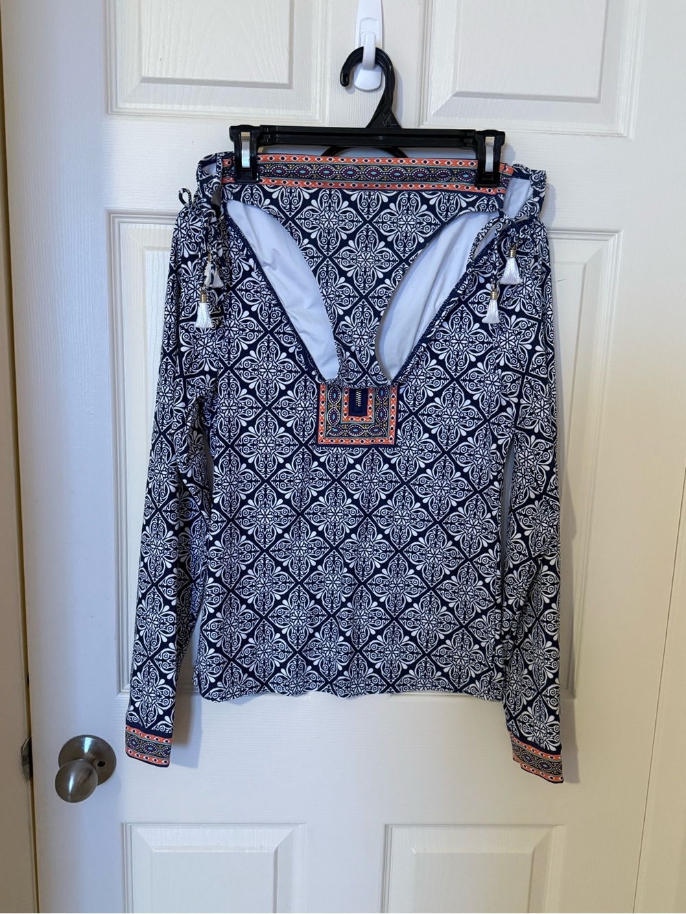 LA BLANCA INDIGO MANDELA HALF ZIP LONG SLEEVE RASHGUARD TOP WITH MATCHING BOTTOM